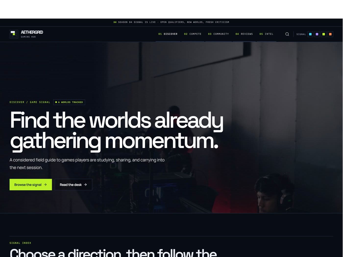 Aethergrid website preview