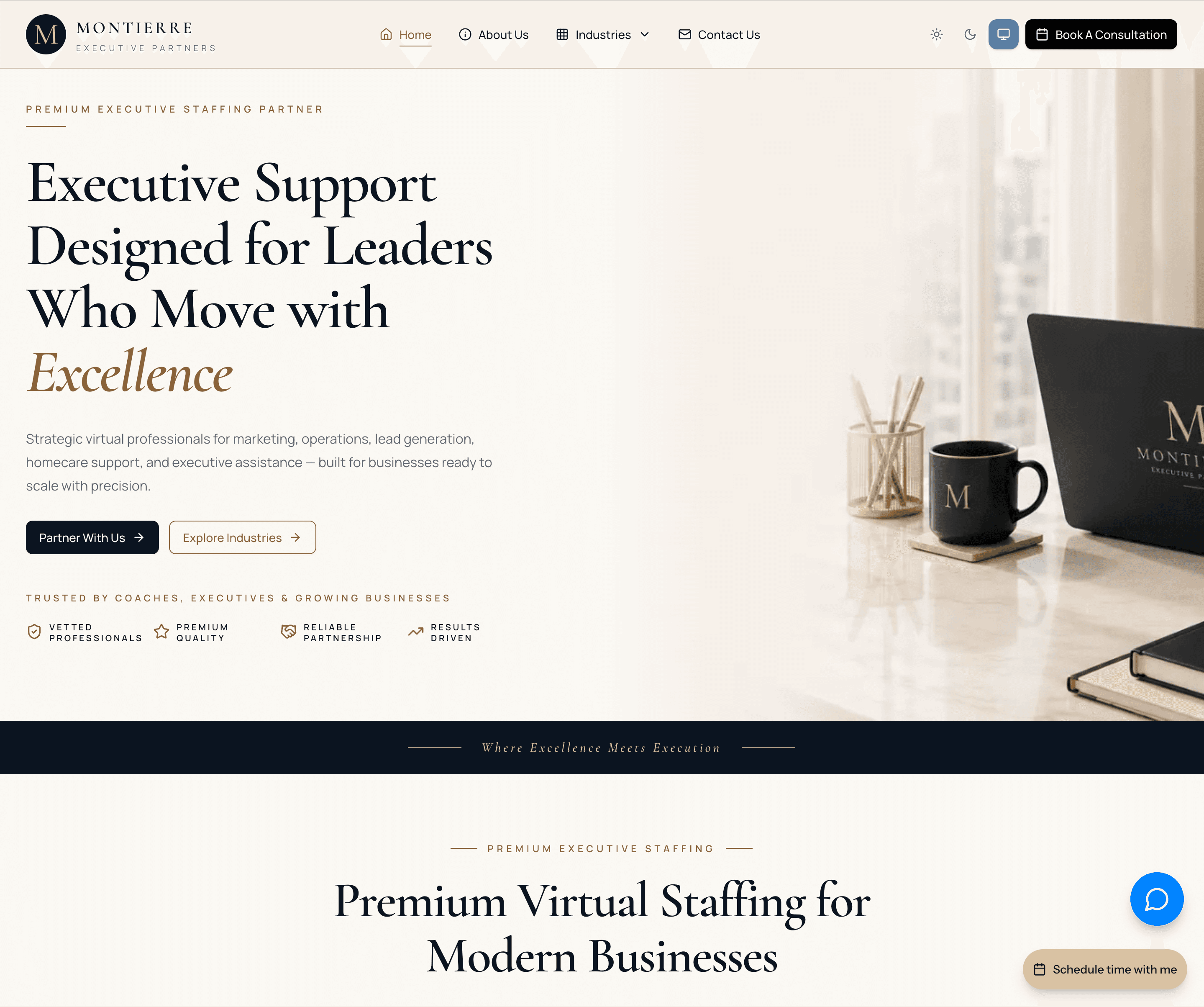 Montierre Executive Partners website preview